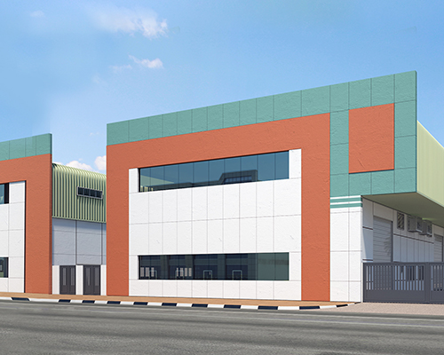迪拜HUSAIN SAADAT钢结构仓储仓储 阿联酋-迪拜 建筑面积：4000平方米 二层